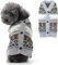 Hund Weihnachten Pullover V-Ausschnitt gestrickt Welpe Pullover Weste Rentier Haustier Kleidung Outfit für kleine mittlere große Hunde Katze Pullover (Grau Eisbär, L)