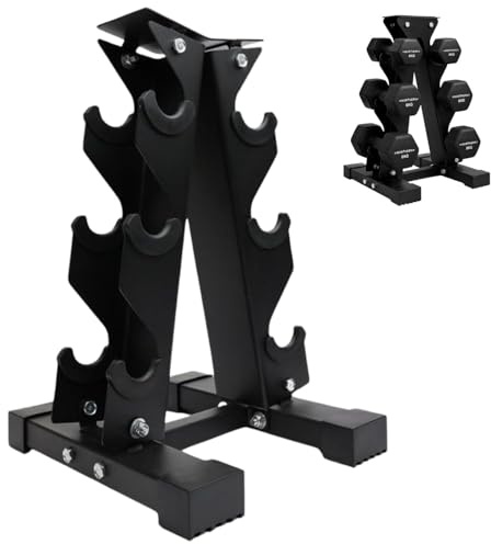 NORTHERN Heavy Duty Dumbbell Rack 5 & 3 Tier Storage Rack, Weight Stand for Home Gym, Weight Racks Dumb Bell Storage Stand Holder, Tree Rack, Weight Tower, Vertical Slots, Strength Training