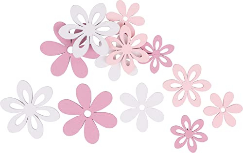 HobbyFun Streuteile Blumen Iven 12 Stk 3.0-4.7 cm Holz Frühjahr 3.0 mm Dekoration Karten Schachteln Geschenke floristische Arrangements Tischdekoration
