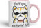 Vixar Fluff You Cat Joke Adult Ceramic Mug Coloured Mug Cup Gift Tea Coffee Christmas Office Home (Pink)