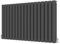 Radbliss Oval Column Horizontal Radiator 600x1003mm Anthracite Double Central Heating Designer RAD