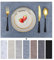Homaxy Tischsets Abwaschbar 6er Set, Wasserdicht Tischset, Platzsets Abwischbar Doppelseitigen, Platzset Leder, rutschfest Platzdeckchen, Schön Tischuntersetzer, Blau