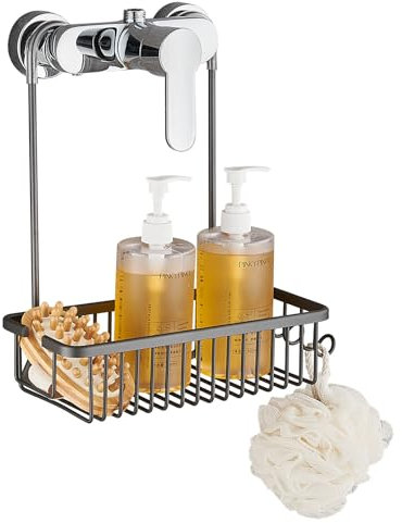 MAMHUN Etagere Douche a Suspendre, Gris Etagere Douche sans Percage, Etagere Salle De Bain Pour le gel Douche et le Shampooing