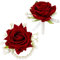 SITUMEIZI Ansteckblume und Ansteckblume Set, Ansteckblume für Abschlussball, Ansteckblume für Herren, Hochzeit, Blumen, Accessoires, Party, Anzug, Dekoration, 2 Stück