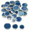 QUARKZMAN 100g de Carreaux de Mosaïque en Céramique Pour L'Artisanat en Vrac, Carreaux de Céramique Bleu Craquelé Pour Kits de Mosaïque, Pas Japonais, Dessous de Verre