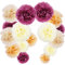 20 Pompon Decorativi in Oro Rosa, Tema Caldo, Decorazione Da Tavolo Da Matrimonio, Pompon Di Carta Di Seta, Fiore Di Carta per Compleanno, Matrimonio, Festa PreNatale