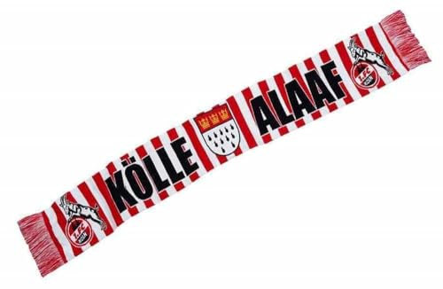 1. FC Köln Schal - Alaaf - rot/weiß Premiumschal Fanschal - Plus Lesezeichen I love Köln