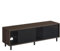 VASAGLE TV-Schrank, Toolless-Technologie, superschnelle werkzeuglose Montage, Fernsehtisch für Fernseher bis zu 60 Zoll, Wohnzimmer, Riffelglas, 140 x 39 x 45 cm, aschbraun-tintenschwarz LTV466K02