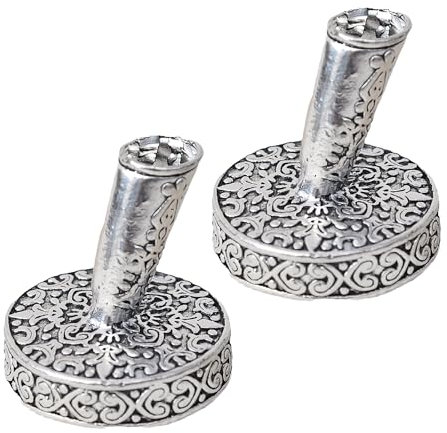 XNHIU 2pcs Vintage Feather Pen Holder Metal Insertion Pen Holder Cap Fountain Pen Accessories School Office Supplies for Feather Quill Pen