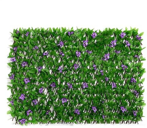 Hedge Wall | Expanding Garden Trellis Panels | Artificial Hedge Screening with Flowers | Expandable Garden Fence Screening | Fence Privacy Screen | Plant Hedge Protector for Backyard Patio Decor