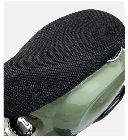 Sitzbezüge Beifahrer-Fahrer-Nylon-Sitzkissen für Vespa Primavera Sprint LX GTS GTV Motorrad 3D atmungsaktiver Mesh-Stoff-Sitzbezug