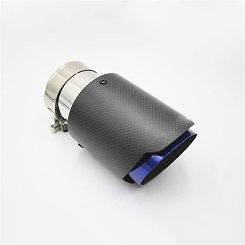 WITTSY Universal Blue Edelstahl Auto Auspuffanlage Tip Matte Carbon Fiber Auspuff Endrohr