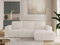 MKS MEBLE Sofa mit Schlaffunktion - Ecksofa mit Schlaffunktion und Bettkasten - Sofa 3 Sitzer - Schlafsofa - Couch - Schlafsofa mit Bettkasten - Trentino L - Beige Cord - Rechts
