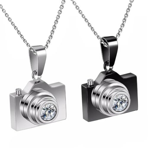 Hmsanase Necklace Pendant Chain Men Women Jewellery Camera Pendants Necklaces For Men Women Black