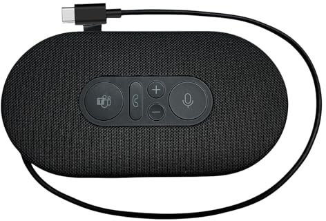 Modern USB-C Speaker for Microsoft USB-C Speaker(8KZ-00001),2-Way Compact Stereo Speaker for Business Team Meeting, Call Controls, Noise Reducing Microphone,Wired USB-C for Windows 10/11(Black)