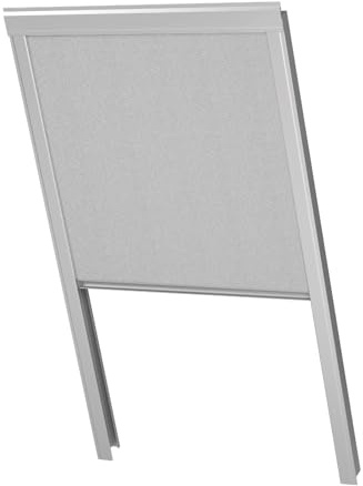 BAUBAY Verdunkelungs-Rollo für Dachfenster Hellgrau FAKRO | ARON | OptiLight | ERW,Fenstercode: 78/118 – einfache Montage | Fast vollständige Verdunkelung | schmutzresistentes Material