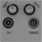 BG Nexus Grey EMTVFMSAT2G Quadplexed SAT1/ SAT2/ TV/FM DAB Outlet Euro Module