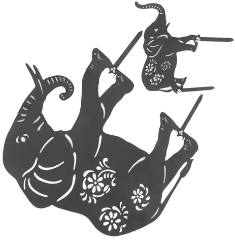 HIAKDOFT 2stücke -gartenstecker Metall-gartendekoration Outdoor-statuen Für Dekorative Tierstecker