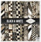 ITD Collection - Scrapbook Papier - Scrapbooking Set - Motivpapier zum Basteln - Dekorpapier 12x12 inches - 310 x 310 mm - 10 Blatt + 1 – Black & White - SLS-084