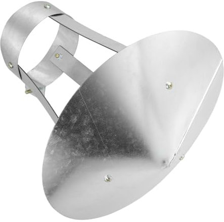 COOPHYA Schornsteinkappe Regenschutz 10cm Aus Verzinktem Eisen Wetterfeste Kaminhaube Mit Entlüftung Für Dach Und Rauchrohr