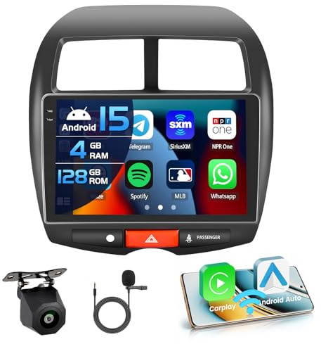Inefala 4+128G Autoradio per Peugeot 4008/Citroen C4/Mitsubishi ASX 1 Android 15 mit 10'' In-Cell Schermo Soporta Wireless Carplay und Android Auto Mirror Link Radio FM/RDS GPS WIFI Bluetooth SWC