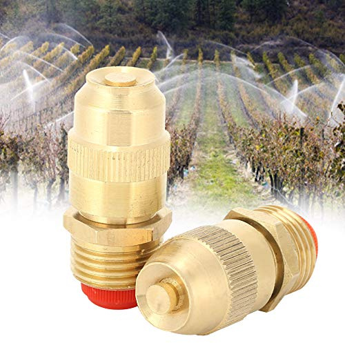 Cocoarm Boquilla de Nebulización de Aspersor de Césped de Cobre Ajustable para Atomización de Fuentes, Enfriamiento de Techos e Riego de áreas Pequeñas con Aplicación Versátil, Fácil Instalación