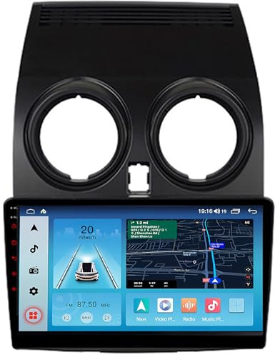 Autoradio da 9 pollici per Nissan Qashqai 2007-2012 Mirror link Wifi + 4G GPS Radio Wireless Carplay Android Auto - Android 15, FM - Sistema multimediale(A1103 4-Core Wifi 2+32GB)