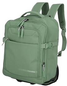 Travelite Rucksack KICK OFF, Laptopfach 15,6 Zoll, Handgepäck Rucksack mit Rollen und Teleskopgestänge, vielseitiger Reiserucksack, 30 x 40 x 20/23 cm, 24/28 L
