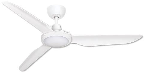 Perenz 7155B IR - Ventilatore da Soffitto con Luce, Telecomando 3 Pale Diametro 122 cm Bianco