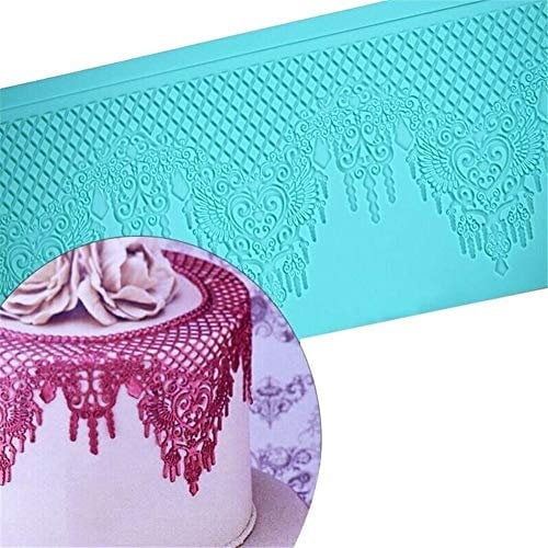 VAK Silicone Fondant Mat Bakeware Tray Cake Decorating Styling Tools Kitchen Flower Pattern Silicone Lace Molds Embossed Cake Mould Home Kitchen Baking Supplies