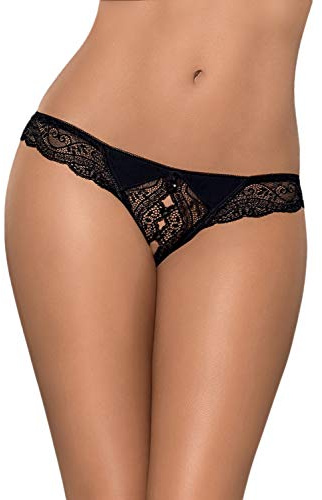 Selente Love & Fun attraktiver und bequemer Damen Tanga, teilweise als Ouvert, Made in EU