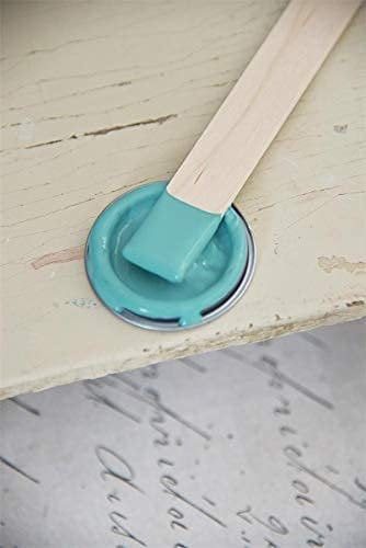 Jeanne d'Arc Living Vintage Paint Kreidefarbe 100 ml/3,4oz Chalk Kalkfarbe JDL 100% natürliche Möbelfarbe - einfache Handhabung (Old Turquoise)