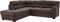 Mivano Ecksofa Royale / Zeitloses Schlafsofa in L-Form mit Bettfunktion, Stauraum, Ottomane und hohen Rückenlehnen / 246 x 90 x 230 / Lederoptik, braun