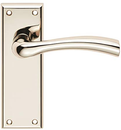 Carlisle Brass Serozzetta Cinquanta Lever On Backplate - Latch - Polished Nickel - Includes a Pair of Handles & fixings