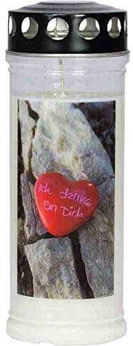 JEKA, große Gedenkkerze, 100% Pflanzenöl, Brenndauer ca. 7 Tage