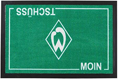 Werder Bremen SV Fußmatte - Moin - Türmatte, Fußabtreter, Matte - Plus Lesezeichen I Love Bremen