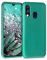 kwmobile Case kompatibel mit Samsung Galaxy A40 Hülle - Schutzhülle aus Silikon metallisch schimmernd - Handyhülle Metallic Türkis