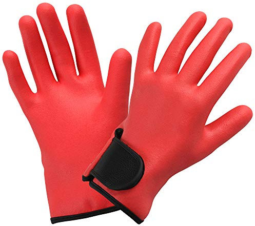 ROSTAING F-IT07 Large Length Nitrile Maxima Gardening Gloves - Size 07, Pink and Grey, 7