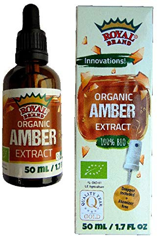 BIO Flüssiger Baltic Amber Bernstein Extract/Nahrungsergänzungsmittel/Stärkt den Körper / 50 ml