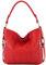 modamoda de T202 Damen Leder Henkeltasche Schultertasche handmade in Italy, Farbe:Signalrot