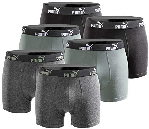 PUMA Herren Boxershort Limited Statement Edition 6er Pack - New Black/Green - Gr. S