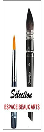 Mini Pinceau Raphael LAVIS SOFTAQUA SÉRIE 8056 N°4 + Da Vinci XS Synthetic Brush Voyage.Set 2PCS (Raphael France)