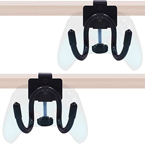 YYST Schreibtischhalterung, Game-Controller-Halterung, Klemmhalterung, Halterung, kompatibel mit PS3/PS4/PS5/Xbox 360/Xbox One/S/X/Elite/Series S/Series X Controller, Pro Controller (2)