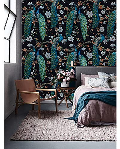 Coloray Fototapete Wandbilder 104x70cm Zimmer Wohnzimmer Büro Schlafzimmer Vliestapete An Einer Wand Zuhause Dekor Vlies - Pfau-Vögel