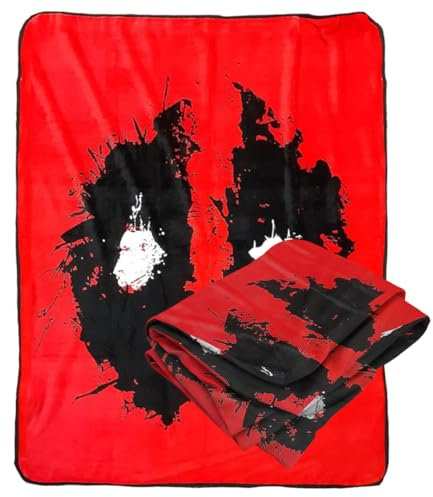 Marvel Deadpool Face Fleece Throw Blanket