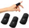 TopBine 3 Stück Schwarz Fingerschiene, Elastische Fingermanschetten, Sport Fingerbandage, Fingerschutz für Finger
