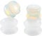 Lieson Ohr Flesh Tunnel, 4 Stück Silikon Flesh Tunnel Rund Opal Und Creolen 8mm Tunnel Opal