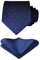 HISDERN Corbatas Azul Oscuro Hombre Modernas Conjunto Corbata y Pañuelo Lunares Corbatas Elegante Boda Business
