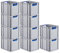 PROREGAL SuperSparSet 10x Eurobox NextGen Color | HxBxT 32x30x40cm | 30 Liter | Griffe blau offen | Glatter Boden | Eurobehälter, Transportbox, Transportbehälter, Stapelbehälter
