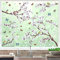 ANHUIB Frühling Deko Fenster Aufkleber,Fensteraufkleber Blumen Weiß,Vögel Fenstersticker,Fensterbilder Schmetterlinge Wohnzimmer,Wandsticker Blumen Kinderzimmer,Pflanze Wandtattoo,Blumen Fensterbild